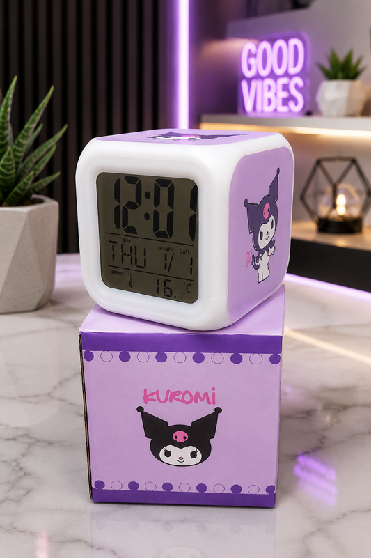 Reloj Despertador Kuromi Hello Kitty