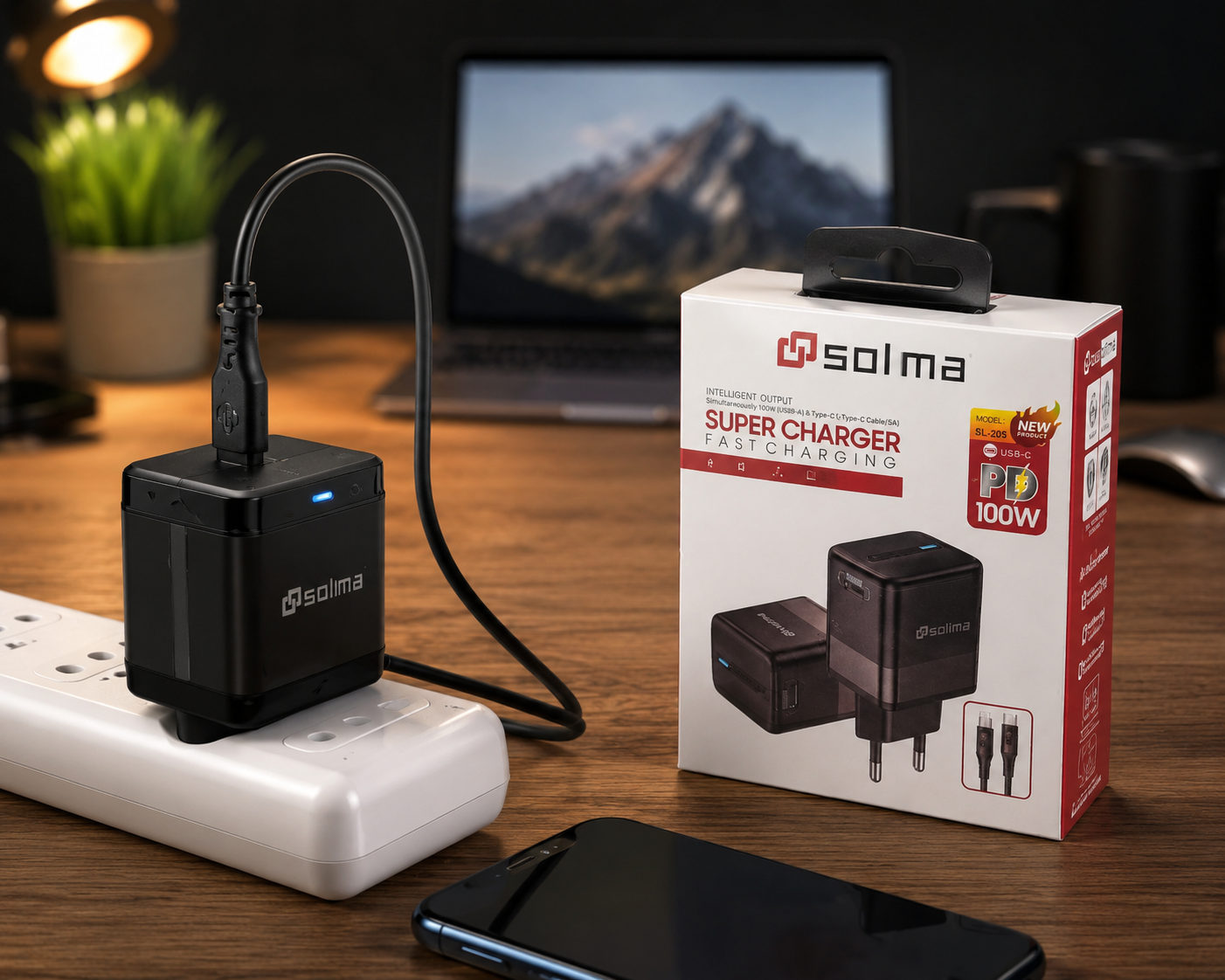 Cargador de celular tipo C 100w