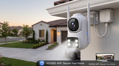 Cámara de seguridad IP WiFi exterior Doble Lente 360°