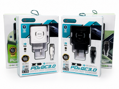 Cargador Celular Tipo C Doble Entrada 68W