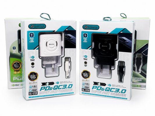 Cargador Celular Tipo C Doble Entrada 68W
