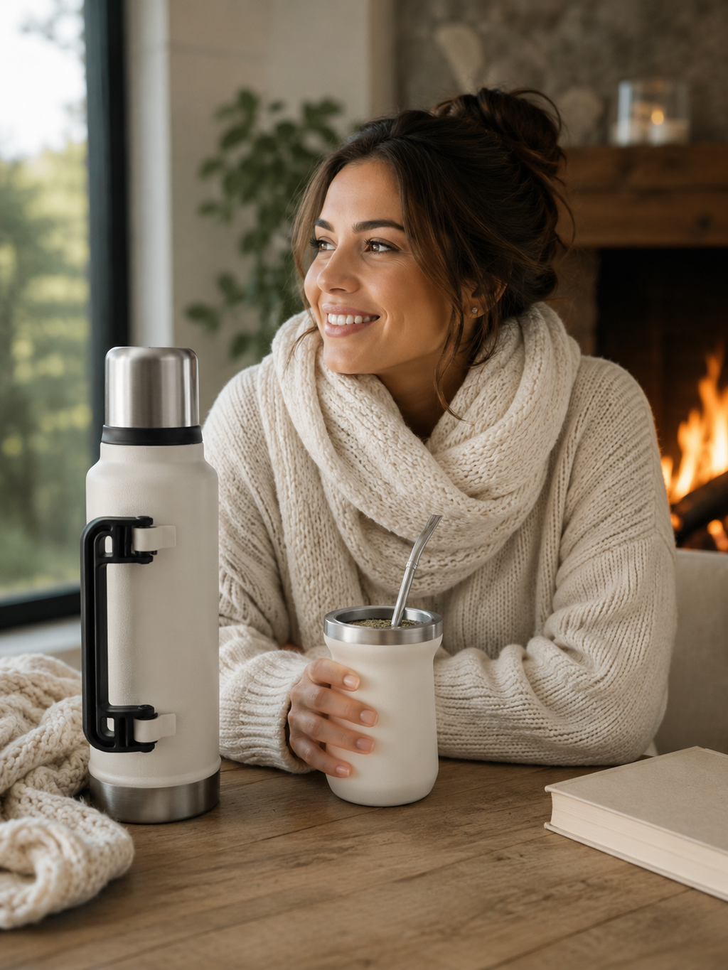 Termo acero inoxidable + mate 1400 ml