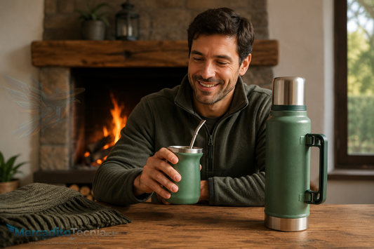 Termo acero inoxidable + mate 1400 ml