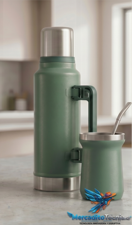 Termo acero inoxidable + mate 1400 ml