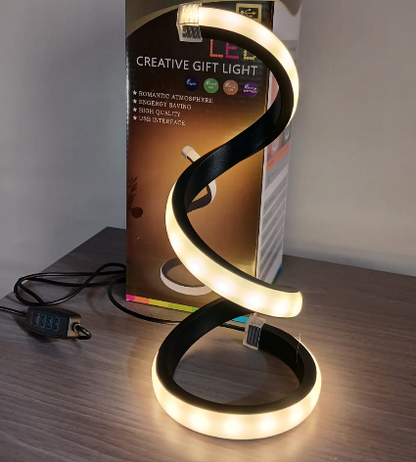 Lámpara LED Espiral decorativa - Luz Cálida y Blanca - Incluye Dimmer