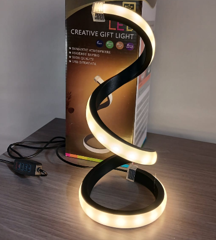 Lámpara LED Espiral decorativa - Luz Cálida y Blanca - Incluye Dimmer