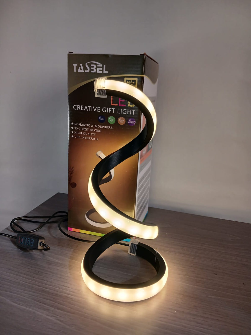 Lámpara espiral decorativa LED