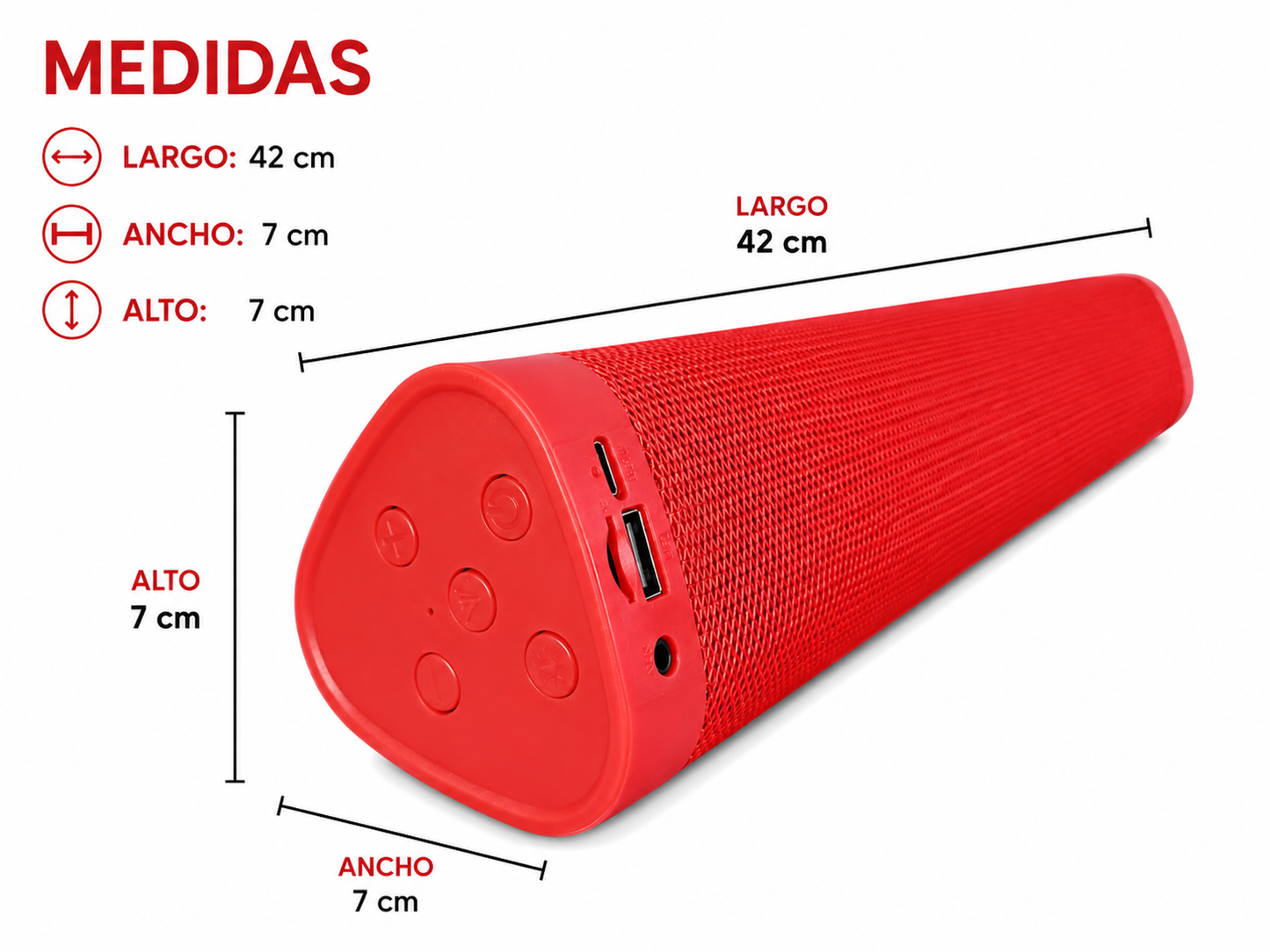 Parlante barra BT recargable USB