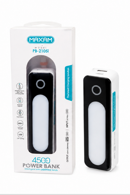 Power Bank 4500 mAh Cable USB-C Integrado