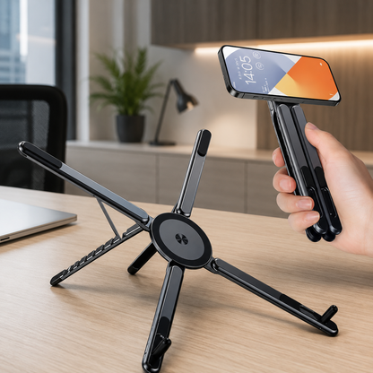 Soporte Magnético Plegable 3 en 1 (notebook, tablet, celular)