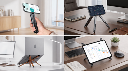 Soporte Magnético Plegable 3 en 1 (notebook, tablet, celular)